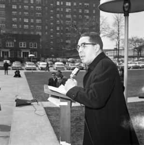 Reverend Albert Cleage, Jr. (a.k.a. Jaramogi Abebe Agyeman), 1973. Photo 27958, courtesy of the Walter P. Reuther Library, Archives of Labor and Urban Affairs, Wayne State University. Detroit.